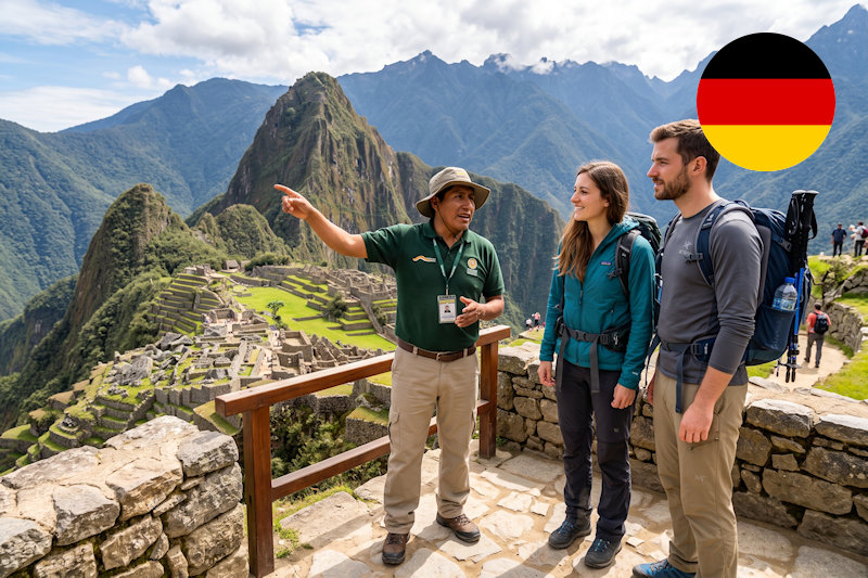 Guia em Machu Picchu em alemão