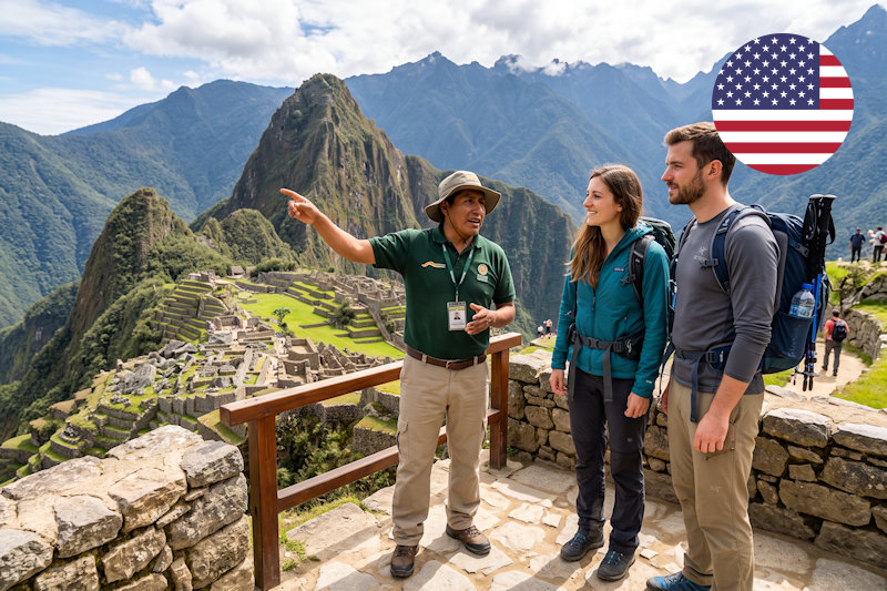Guia em Machu Picchu em inglês