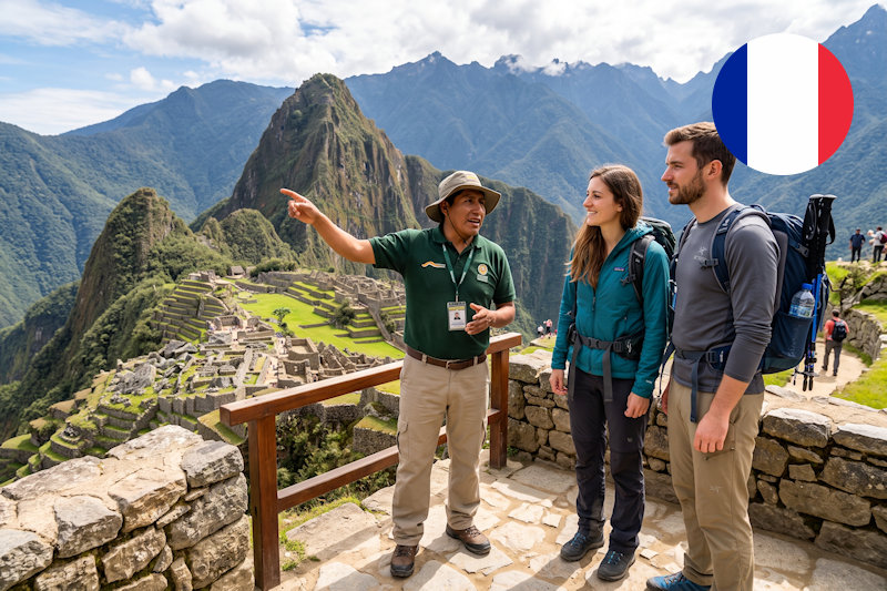 Guia em Machu Picchu em francês
