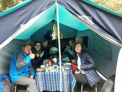 Almoço durante a caminhada
